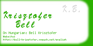 krisztofer bell business card